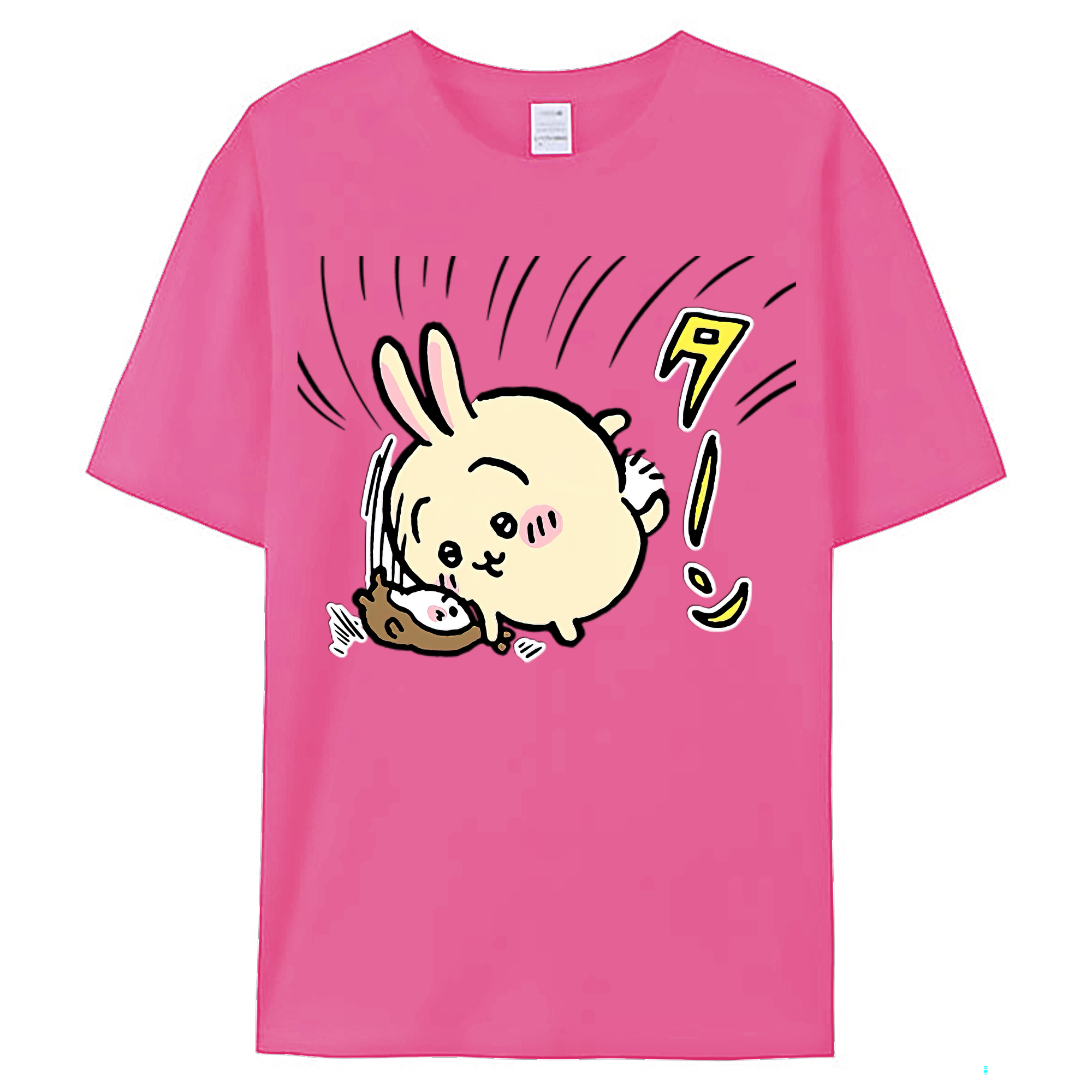 （画像用） ちいかわ うさぎ Chii-kawa usagi レディースカジュアルプリントTシャツ（綿100％）